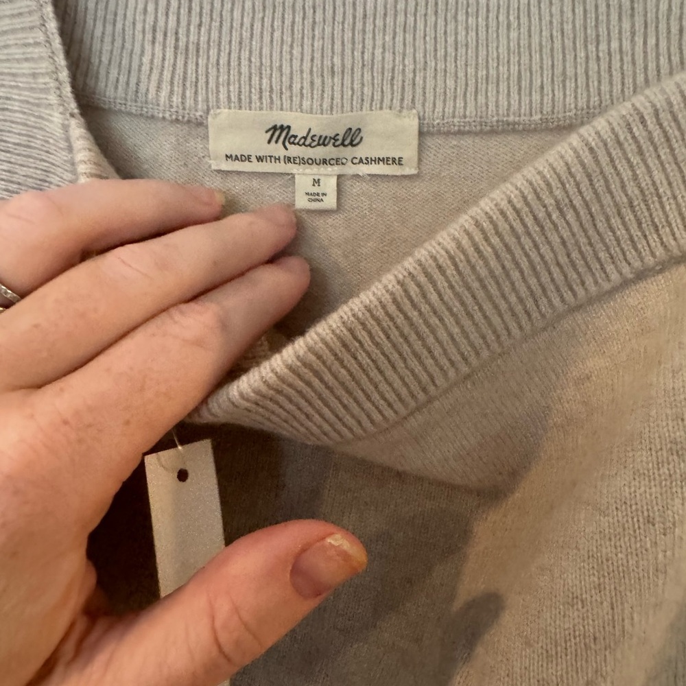 NWT MADEWELL Resourced Cashmere Carlyn Crop Sweater Tank - Picture 4 of 6